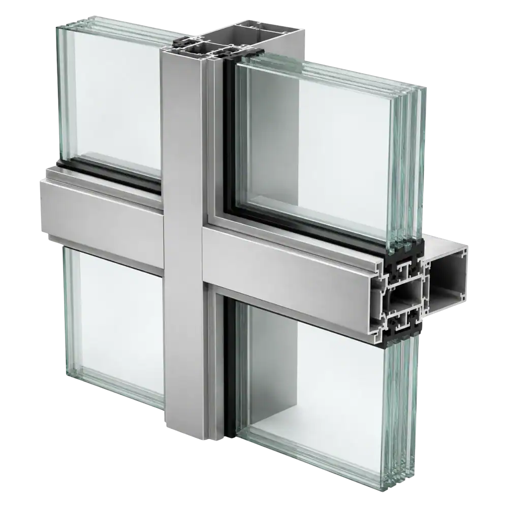 Bullet resistant curtain walls render